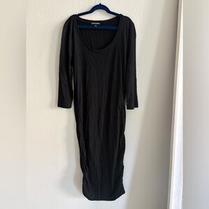 Express Elegant Black Medium Sleeve Dress